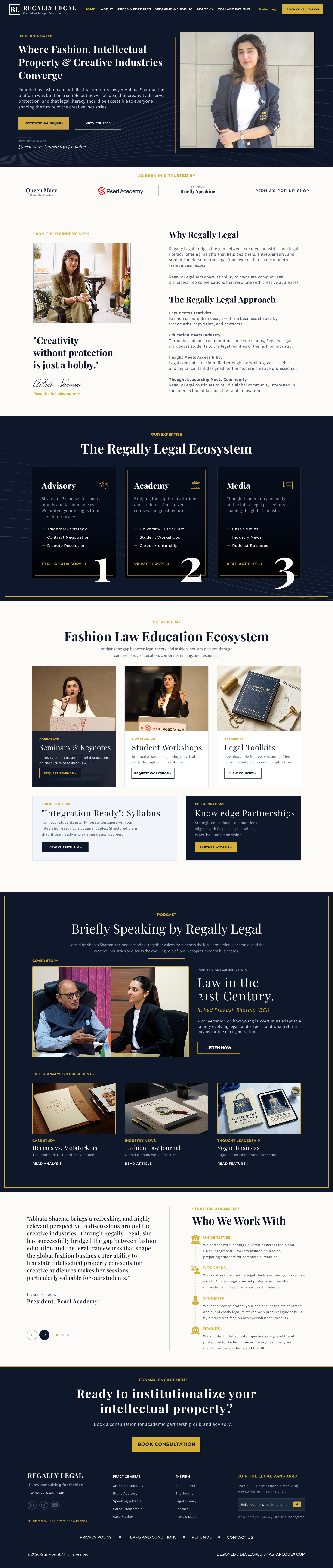 Regally Legal main project view